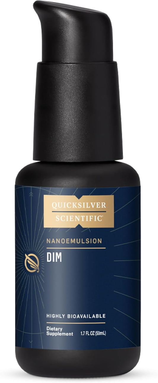 Quicksilver Scientific Nanoemulsified DIM - Liposomal DIM Supplement to Support Healthy Hormone Balance for Women & Men - Soy-Free Detox & Immune Support (1.7oz / 50ml)