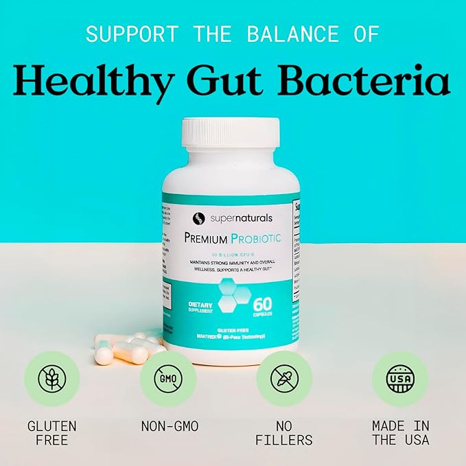 Premium Probiotics, 40 Billion CFU Probiotics for Digestive Health, Made with MAKTrek Bipass Technology, Women & Mens Probiotics for Gut Health, 60 Probiotic Capsules-SeraviaPure
