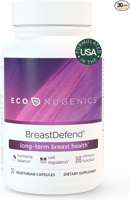 EcoNugenics BreastDefend DIM Supplement for Women’s Breast Health, Estrogen Hormone Balance, Immune Support – Turmeric Curcumin, Reishi & Turkey Tail Mushrooms, Quercetin, Astragalus – 30 Capsules