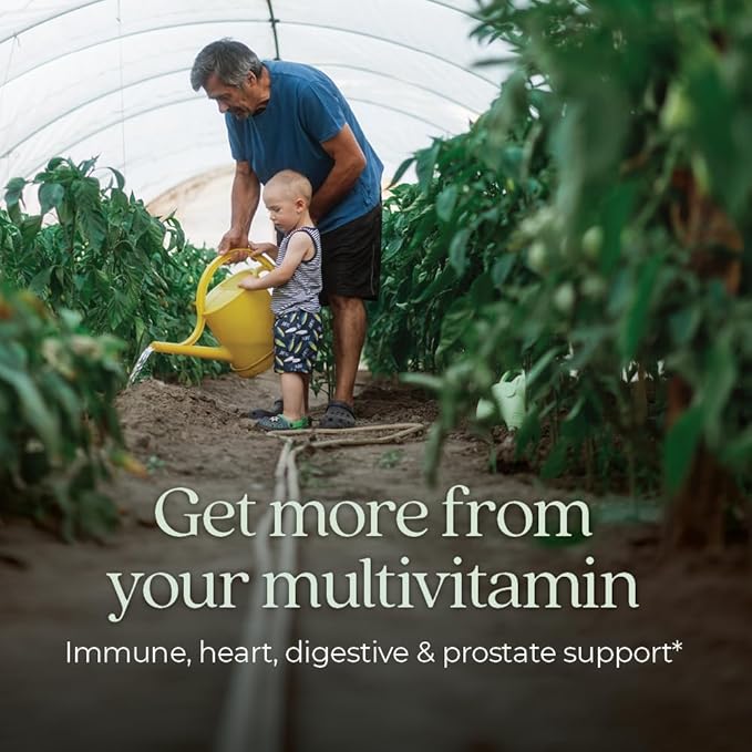 New Chapter Men's Multivitamin 50 Plus for Brain, Heart, Digestive, Prostate & Immune Support with 20+ Nutrients + Astaxanthin - Every Man's One Daily 55+, Gentle on The Stomach - 72 ct-SeraviaPure