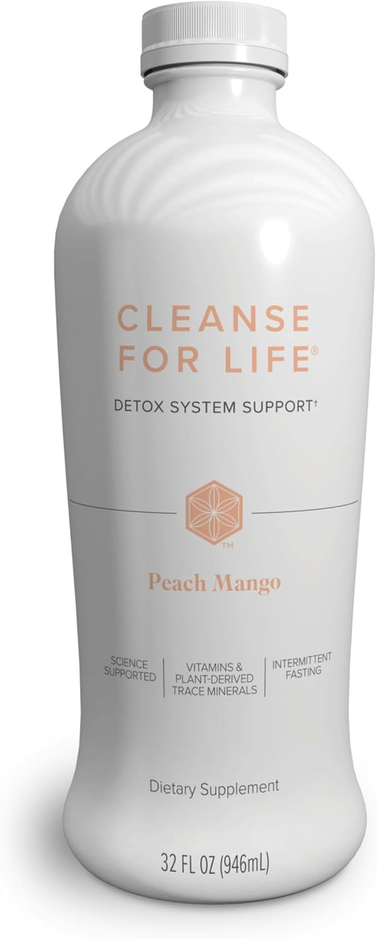 Isagenix Cleanse for Life - Detox System Support with Vitamins & Minerals - Support Healthy Metabolism with Antioxidant Supplement - Gluten & Soy Free Cleanse Drink - Peach Mango, 32 Oz-SeraviaPure