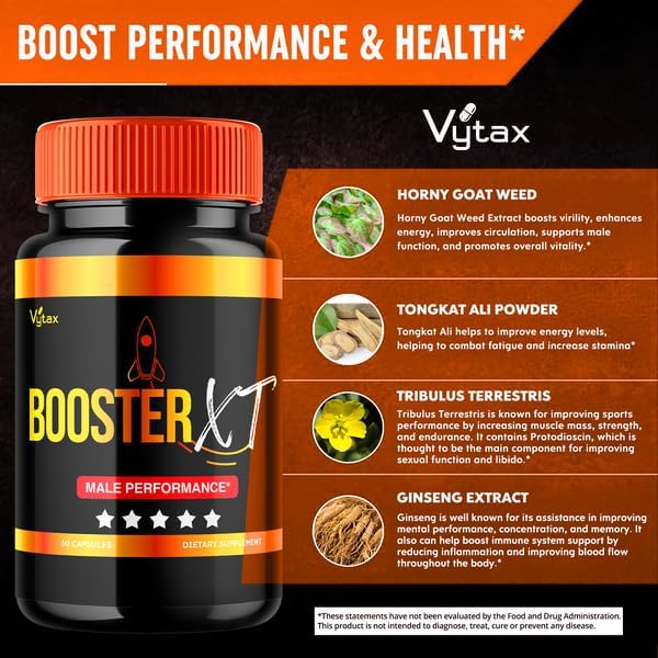(2 Pack) Booster XT for Men, Booster XT Capsules, Premium Formula Vitamin Supplement Support Energy Peak Performance, Multivitamin Pastillas Capsulas BoosterXT Boost XL (120 Capsules)-SeraviaPure