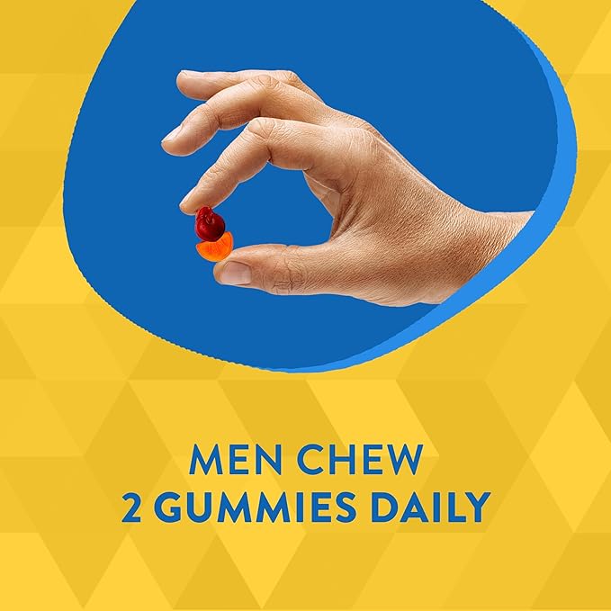 Nature's Way Alive! Men's Daily Gummy Multivitamin, Supports Energy Metabolism & Muscle Function*, B-Vitamins, Gluten-Free, Vegetarian, Fruit Flavored, 150 Gummies (Packaging May Vary)-SeraviaPure