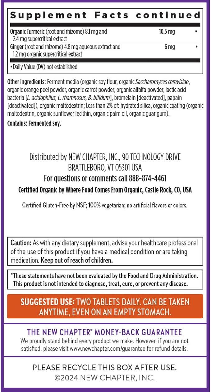 New Chapter Men's Multivitamin Advanced Formula for Stress, Brain, Immune, Heart & Energy Support, Higher Levels of Whole-Food Fermented Essential Nutrients for Men + Selenium + B Vitamins, 120 ct-SeraviaPure