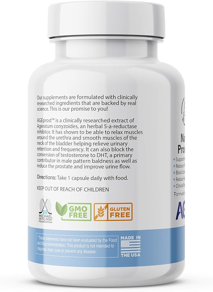 '- Best Natural Herbal Prostate Health Support - Supplement for Men - Reduce Frequent Urination & Midnight Bathroom Trips - DHT Blocker Hair Loss Supplement-SeraviaPure
