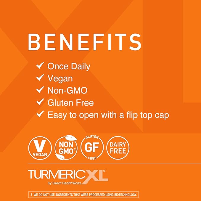 OmegaXL TurmericXL Natural Joint Support Supplement 250mg Turmeric Extract Delivers 45x More Curcumin - High Absorption, Gluten-Free – 30 Veggie Capsules-SeraviaPure