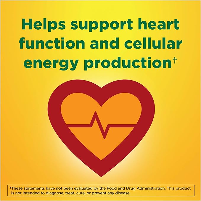 Nature Made CoQ10 200 mg, Dietary Supplement for Heart Health and Cellular Energy Production, 100 Softgels, 100 Day Supply-SeraviaPure