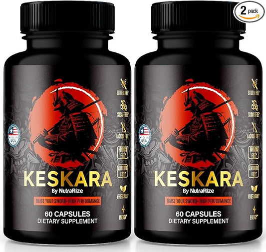 (2 Pack) Keskara Pills for Men, Keskara Capsules, Keskara Male Supplement, Premium Performance Support, Natural Formula for Muscle Growth and Overall Health, Official Reviews (120 Capsules)-SeraviaPure