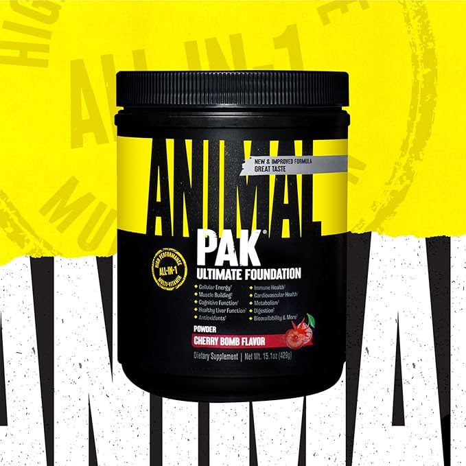 Animal Pak - Vitamin Powder with Zinc, Magnesium, Amino Acids and More - Digestive Health, Immune Booster and Focus Support - Multivitamin for Men and Women - Spectra and 85+ Nutrients - 60 Scoops-SeraviaPure