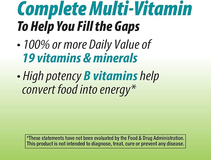 Nature's Way Alive! Garden Goodness Men's Multivitamin, One Serving of Veggies and Fruits**, High Potency B-Vitamins, 60 Tablets-SeraviaPure
