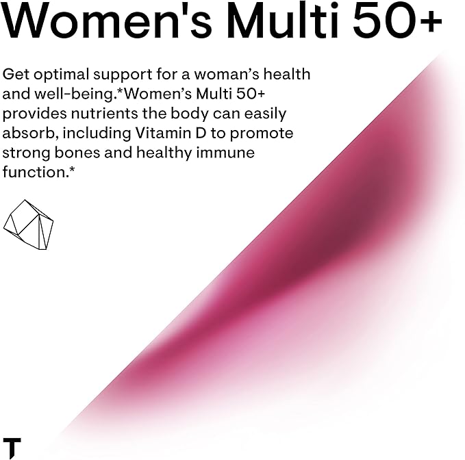 THORNE Women's Multi 50+ - Daily Multivitamin Without Iron and Copper for Women - Comprehensive, Foundational Support - Bone and Immune System Health - Gluten-Free - 180 Capsules - 30 Servings-SeraviaPure
