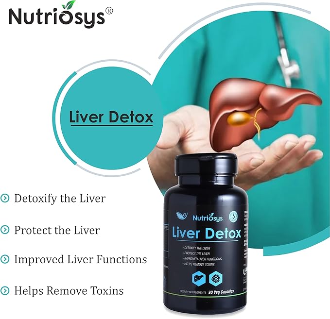 Liver Detox 90 Veggie Capsules, Dietary Supplement for Healthy System, Vitamin Capsules for Men, Women and Adults, Multivitamins Capsules, Vitamin Supplements.-SeraviaPure
