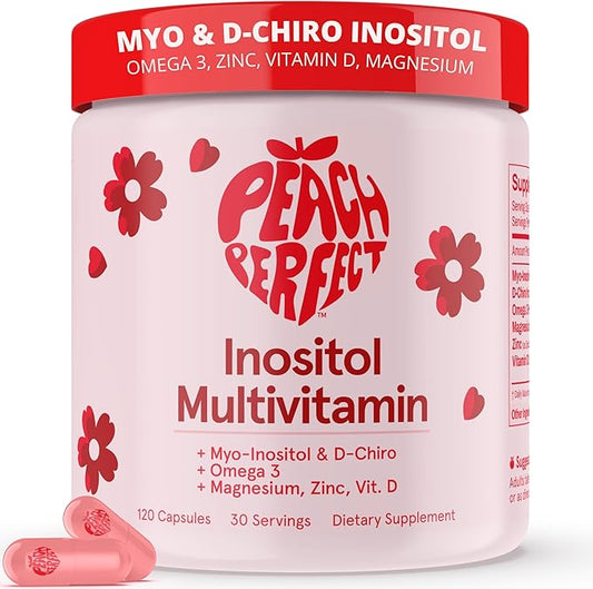 Inositol Multivitamin Capsules – Myo-Inositol & D-Chiro 40:1 Blend, Omega-3, Vitamin D3, Magnesium, Zinc – Supports Women’s Health, Mood, Energy, Supplement – 30 SVG-SeraviaPure