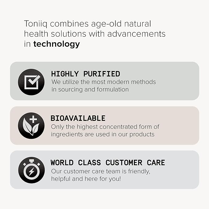 Toniiq 200 Billion CFU Probiotic Supplement 30 Verified Third-Party Tested Strains - Fully Shelf-Stable Probiotics Formula with Prebiotic Blend - Extended Release Capsules-SeraviaPure