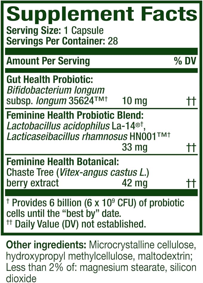 Align Probiotic, Womens Dual Action, Vaginal Probiotics for Women, Womens Probiotic for Vaginal Health Support, with Probiotics for Digestive Health, 28 Probiotic Capsules-SeraviaPure