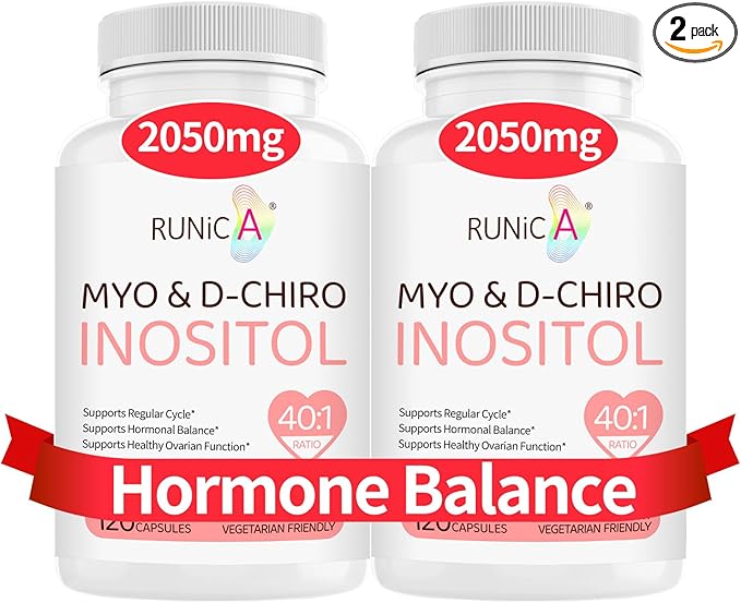 Inositol Supplement - Myo-Inositol & D-Chiro Inositol - 40:1 Ratio - Hormone Balance & Healthy Ovarian Support for Women - Vitamin B8-30 Day Supply-SeraviaPure