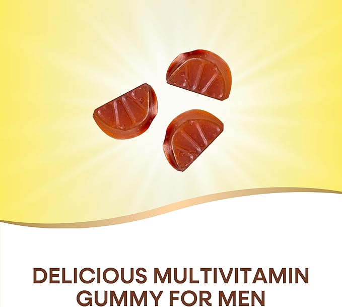 Nature's Way Alive! Men's Premium Gummy Multivitamin, Supports Healthy Heart, Muscle Function*, Full B-Vitamin Complex, Orange, Grape, Cherry Flavored, 75 Gummies (Packaging May Vary)-SeraviaPure
