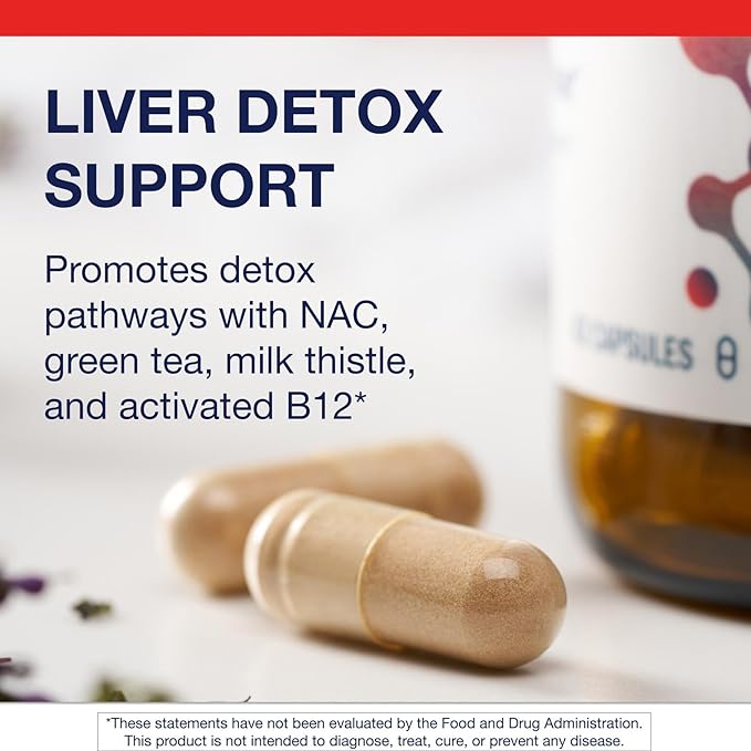 Metagenics AdvaClear - Daily Support for Detoxification* - Detox Supplements* - with Vitamin B12, Pantothenic Acid & Zinc Citrate - 42 Capsules-SeraviaPure