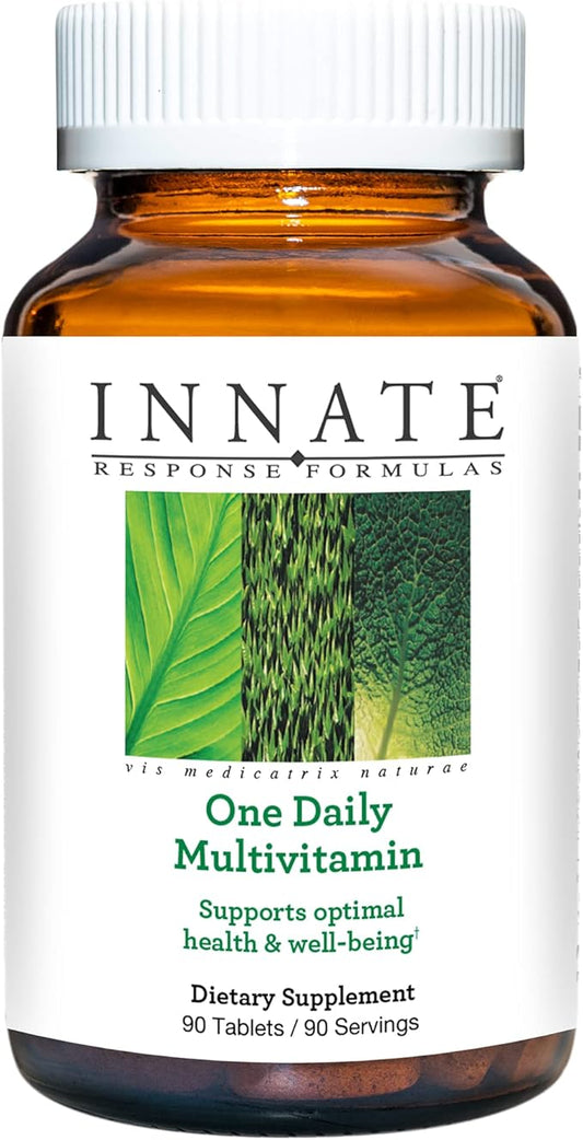 INNATE Response Formulas One Daily - Daily Herb-Free Multivitamin - Includes B Vitamins - Vegetarian, Non-GMO, and Kosher - Made Without 9 Food Allergens - 90 tablets (90 Servings)-SeraviaPure