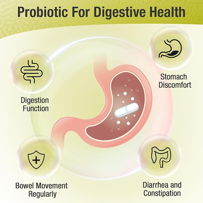 Probiotics for Women & Men - 300 Billion CFU, 22 Strains Probiotics + 15 Organic Herbs Blend, Daily Probiotics for Digestive Health, Immune, Gut, Bloating - 60 Capsule-SeraviaPure