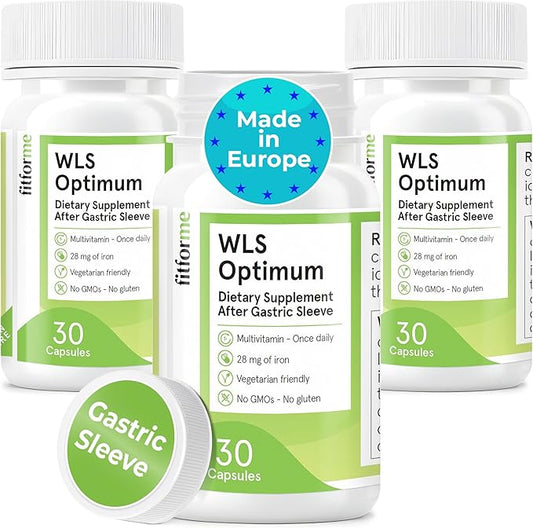 FitForMe One-a-Day Bariatric Multivitamin — After Weight-Loss Surgery (Gastric Sleeve) — Easy-to-Swallow WLS Optimum Capsules, 90 Count, 3-Month Supply