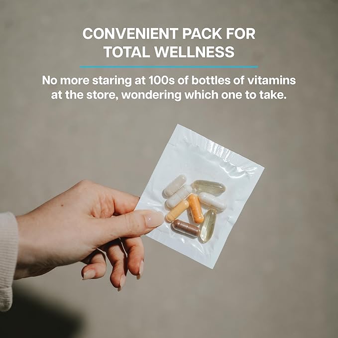 Revive MD Essential Vitamin Packs for Women & Men, Vitamins Pack Daily Nutrient Supplement - Travel-Friendly Multivitamin Packets with Arjuna & Turmeric Extract Support Heart, Joint, & Organ Health-SeraviaPure