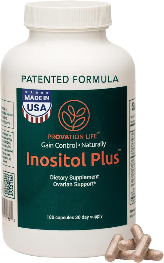 Inositol Plus Supplement for Women | Ovarian Health, Hormone Balance, Fertility, Ovulation | 40:1 Myo-Inositol D-Chiro & 12 Ingredients | Developed by Medical Doctor | 120 Capsules-SeraviaPure