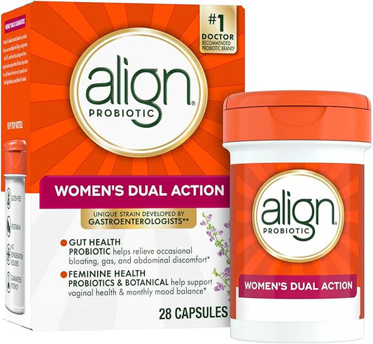 Align Probiotic, Womens Dual Action, Vaginal Probiotics for Women, Womens Probiotic for Vaginal Health Support, with Probiotics for Digestive Health, 28 Probiotic Capsules-SeraviaPure