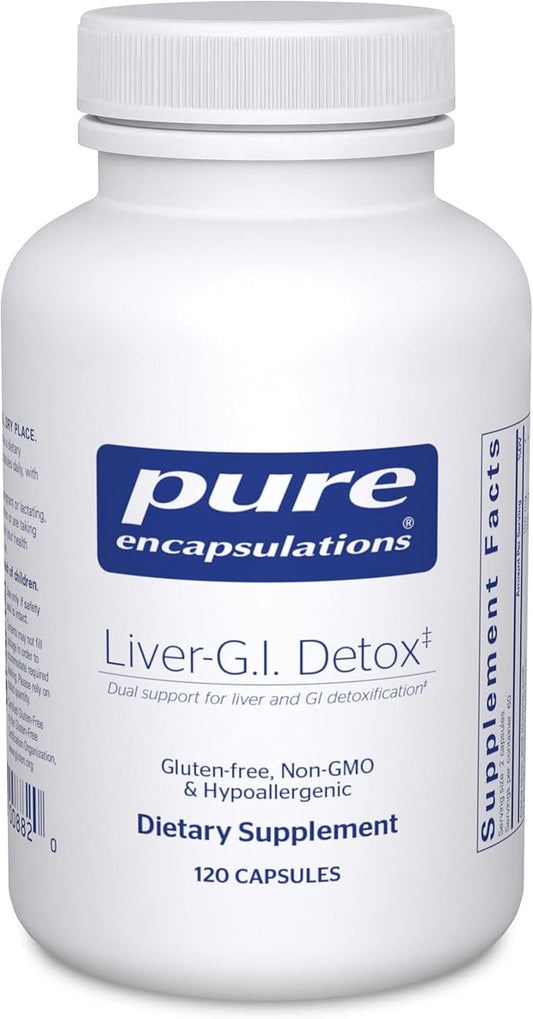 Pure Encapsulations Liver-G.I. Detox - Liver Cleanser & GI Detox* - with Alpha Lipoic Acid & Curcumin Extract - Gluten Free & Non-GMO - 120 Capsules-SeraviaPure