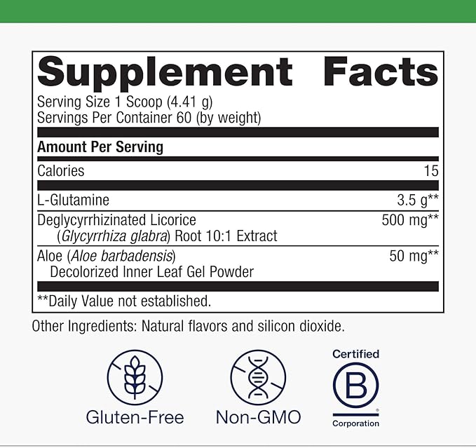 Metagenics Glutagenics - for Immune Support, Gut Health & Proper Digestion* - with L-Glutamine, Aloe Powder & DGL - Amino Acid Supplement for Men & Women - 60 Servings - 9.33 Oz
