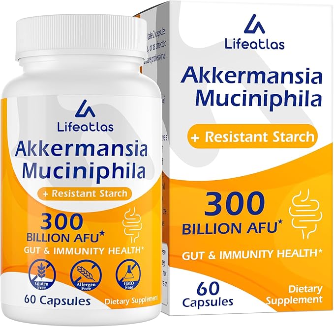 GLP-1 Supplement | 300 Billion AFU Akkermansia Muciniphila, Akkermansia Probiotic for Women Men, Akka Superbiotics for GLP-1 Production, Digestive, Gut, Immunity, Enhances Gut Lining Function, 60 Caps-SeraviaPure