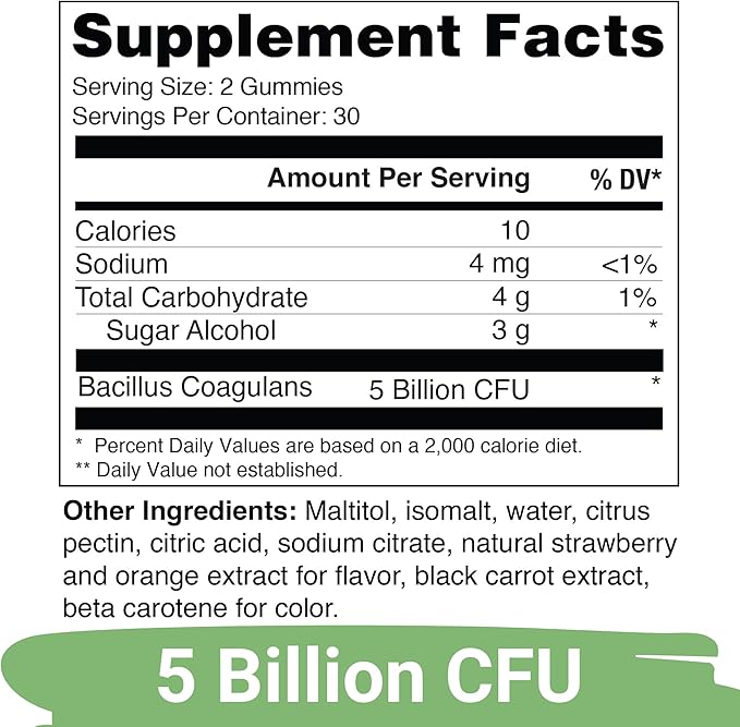 Yuve Vegan Probiotic Gummies, Probiotics for Women & Men, Sugar & Gluten-Free Gummy Probiotics, Digestive & Immune Support, 5 Billion CFU, Helps with Constipation, Bloating & Leaky Gut, Non-GMO - 60ct-SeraviaPure