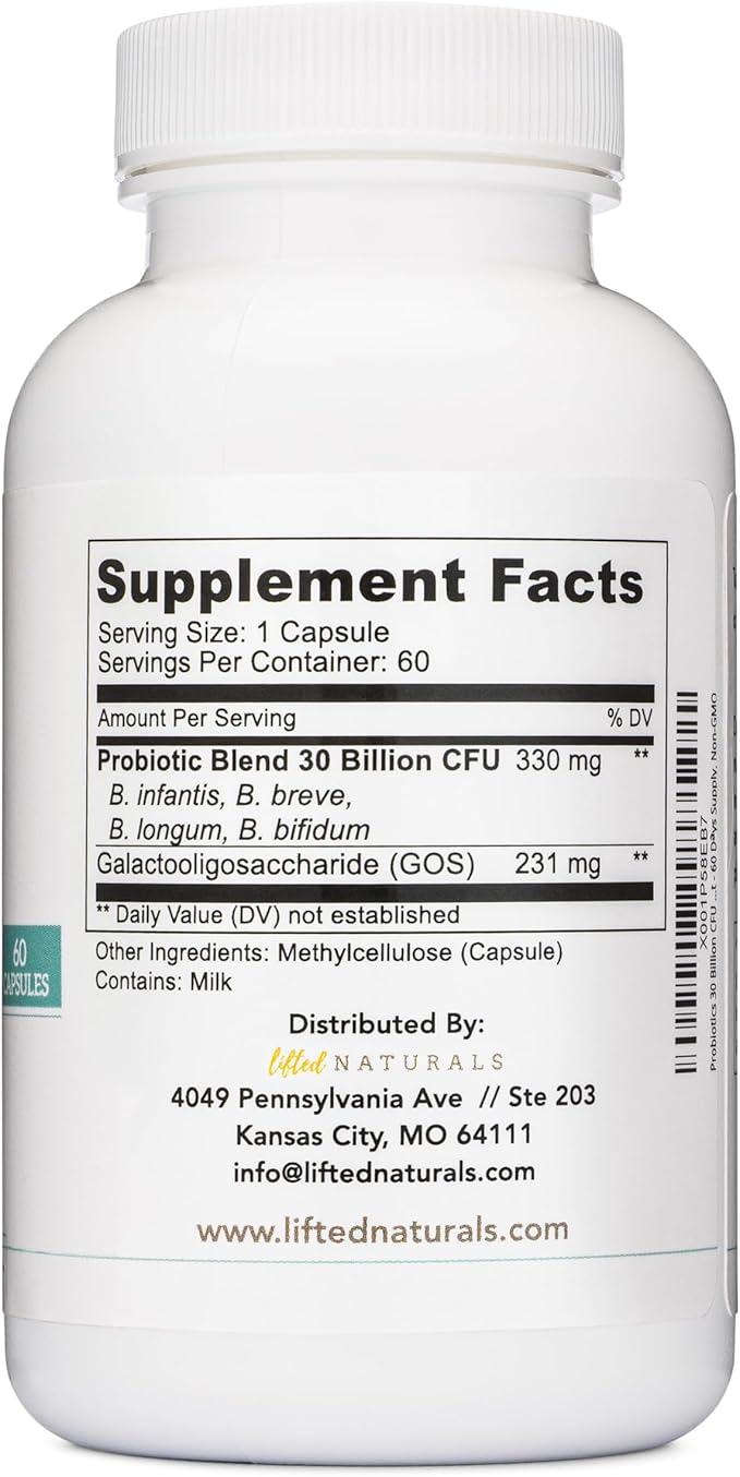 Probiotics 30 Billion CFU - Bifidus Mood Support Supplement w/prebiotics & probiotics for Women and Men - Mood & Digestion Support- Histamine Free - Natural Mood Boost - 60 Days Supply, Non-GMO-SeraviaPure