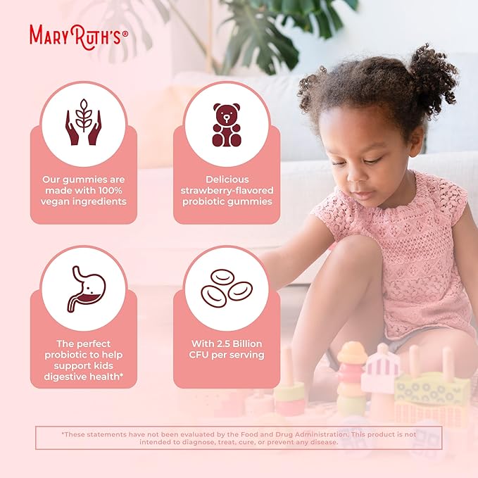 Kids Probiotics for Digestive Health | USDA Organic Probiotic Gummies | 2 Month Supply | Probiotics for Kids | Immune Support | Gut Health Supplement | Vegan | Non-GMO | Gluten Free | 60 Count