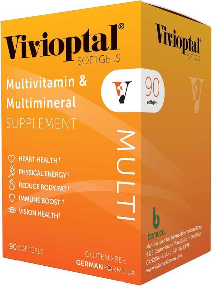 Vivioptal Multi, 90 Softgels, Multivitamin & Multimineral, Gluten Free, German Formula-SeraviaPure