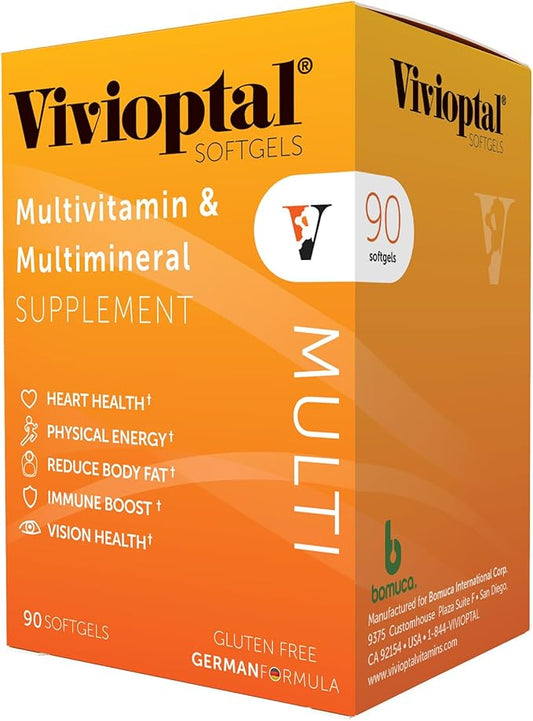 Vivioptal Multi, 90 Softgels, Multivitamin & Multimineral, Gluten Free, German Formula-SeraviaPure