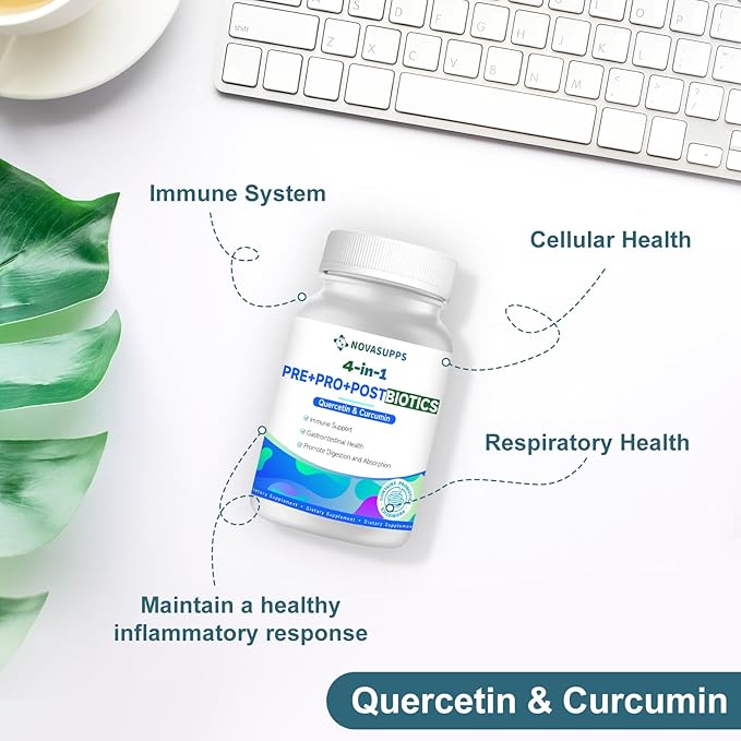 Probiotics Women Men Gut Health: Digestive Health Immune Support Bloating Relief Shelf Stable Strains 35B CFUs per Capsule Complex with Prebiotics Postbiotics Quercetin & Curcumin Supplement-SeraviaPure