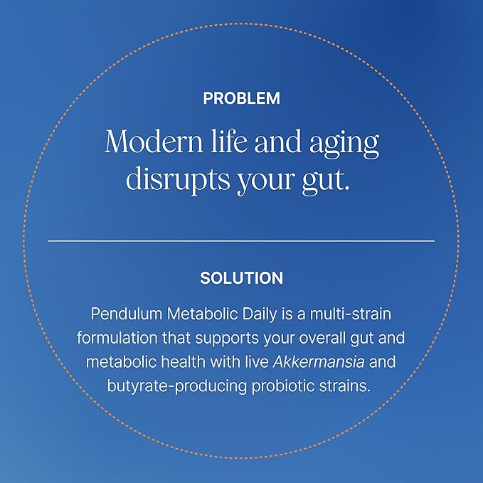 Pendulum Metabolic Daily - Multi-Strain Probiotic with Akkermansia muciniphila to Support Metabolism and Sustain Energy Levels - for Women and Men - 90 Capsules (1 Pack)-SeraviaPure