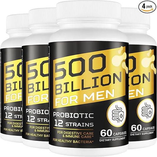 Probiotics for Men, 500 Billion CFU 12 Strains Mens Probiotic with Turmeric Cranberry & Goji, Gut Health for Men, Probiotics for Men Digestive Health, Bloating, Immune & Overall Health, 120-Day Supply-SeraviaPure