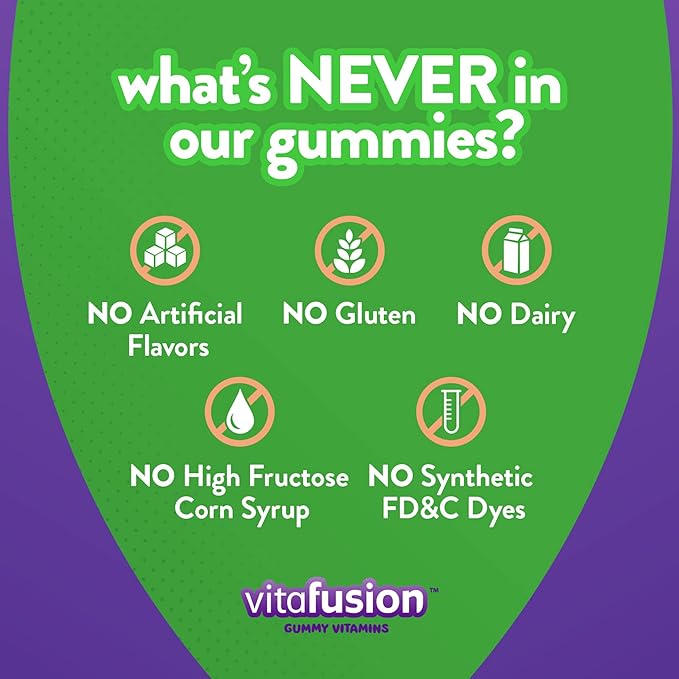 Vitafusion Gorgeous Hair, Skin & Nails Multivitamin Plus Biotin and Antioxidant Vitamins C&E, Raspberry Flavor, 135ct (45 Day Supply), from America’s Number One Gummy Vitamin Brand (Pack of 2)-SeraviaPure