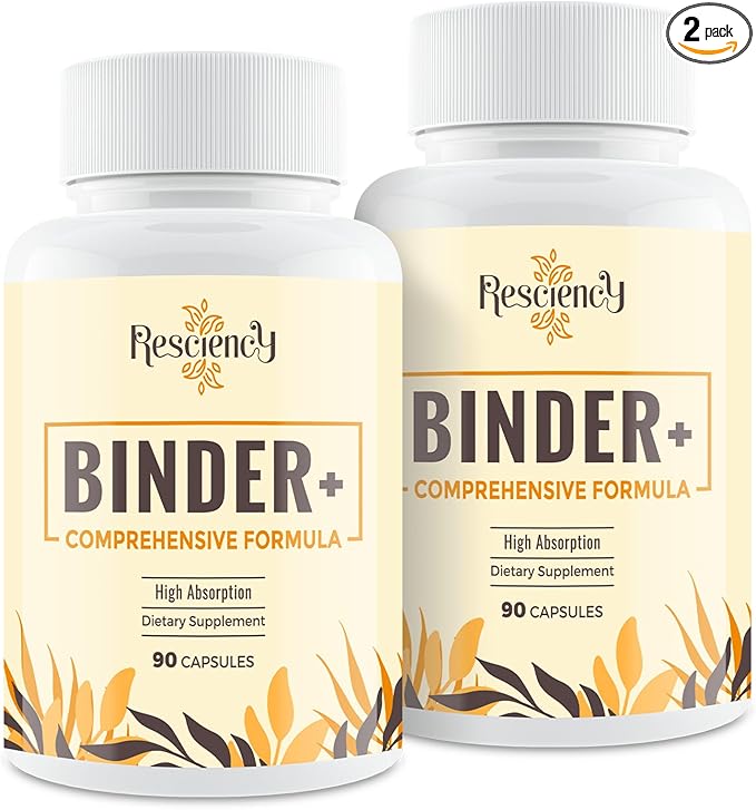 Detox Binder Supplement – Activated Charcoal, Zeolite, Bentonite Clay, Milk Thistle, Proprietary Blends - Liver & Gut, Max Absorption, 180 Vegan Capsules
