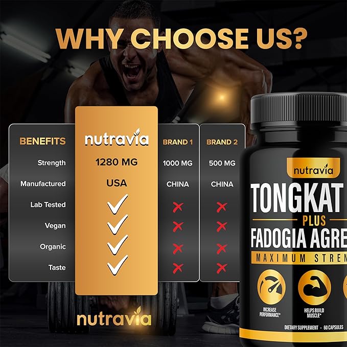 (2 Pack) Tongkat Ali Fadogia Agrestis for Men Supplement, Male Nitric Oxide Booster Longjack Tongkat Ali Extract Powder Vitamins Test Pump Flow Performance Blend Tongkat-Ali for Women (120 Capsules)-SeraviaPure