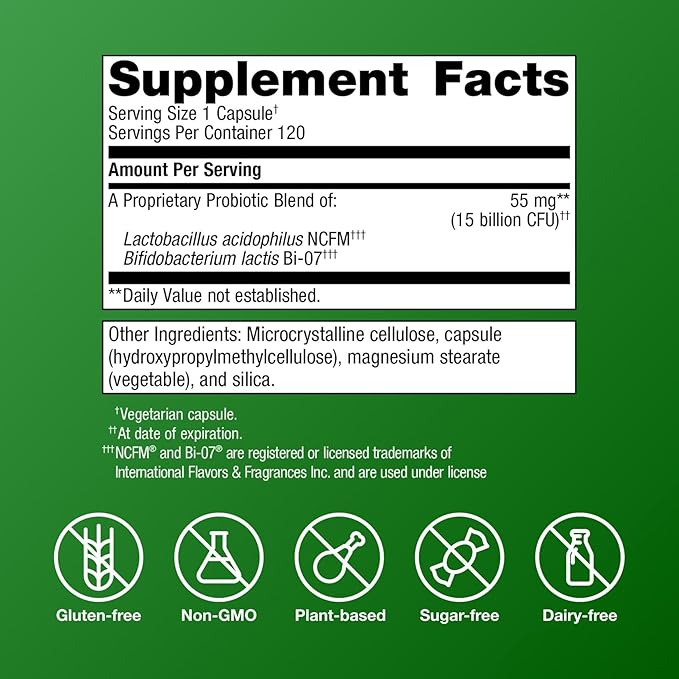 Metagenics UltraFlora Balance Probiotic - Shelf-Stable Daily Gut Health Supplement for Digestive & Immune Support* - Non-GMO & Gluten-Free - 120 Capsules