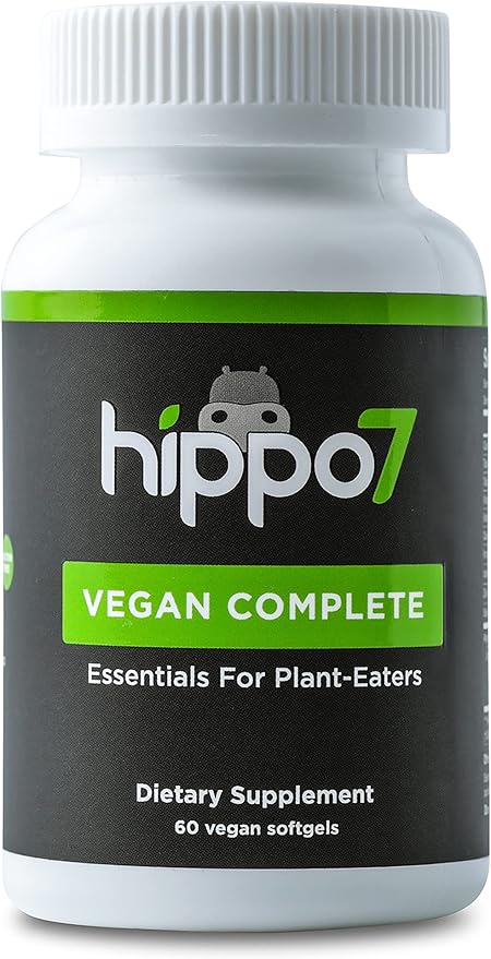 Vegan Complete Multivitamin Vitamin B12, Vitamin D, Omega-3 DHA+EPA, Calcium, Iodine, Zinc & Iron. (1 Bottle, 60 Softgels)-SeraviaPure