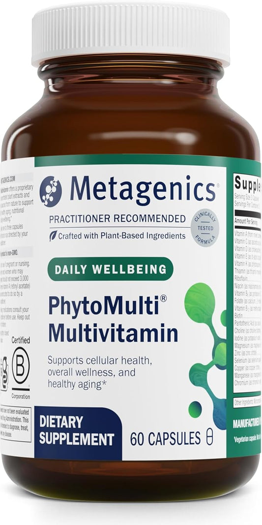 Metagenics PhytoMulti Multivitamin - Daily Multivitamins with Phytonutrients - Multivitamin for Men & Women - PhytoMulti Multivitamin Supplement - with Zinc & B6 Vitamins - 60 Capsules-SeraviaPure
