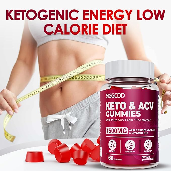 (5 Pack) Keto ACV Gummies Extreme1500MG Keto Gummies Apple Cider Vinegar Formulated with Pomegranate Beet Juice Powder B12 Vegan Non GMO 300 Gummies-SeraviaPure