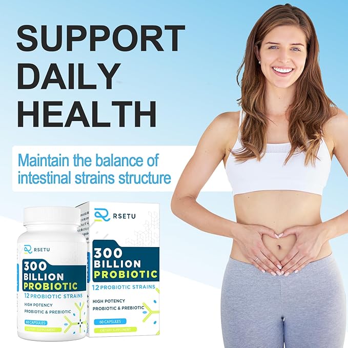 Probiotics for Women & Men - 300 Billion CFU Probiotic, 12 Strains Probiotics + 3 Organic Prebiotics, Daily Probiotics for Digestive Health, Gut, Immune, Constipation, Diarrhea, Bloating - 120 capsule-SeraviaPure