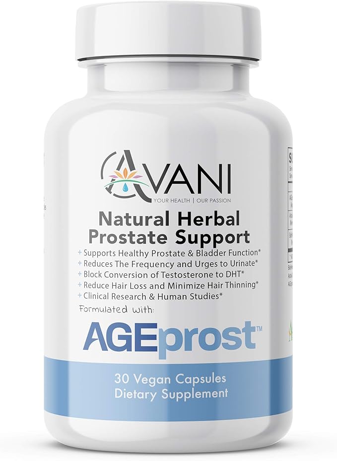 '- Best Natural Herbal Prostate Health Support - Supplement for Men - Reduce Frequent Urination & Midnight Bathroom Trips - DHT Blocker Hair Loss Supplement-SeraviaPure