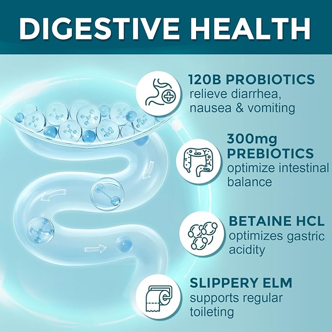 Probiotics for Women-Men Digestive Health with 120 Billion Probiotics, Prebiotics and Probiotics for Women-Men, Digestive Enzymes, Nutrient Absorption, Immune Support, 90 Veggie Caps (45 Days Supply)-SeraviaPure