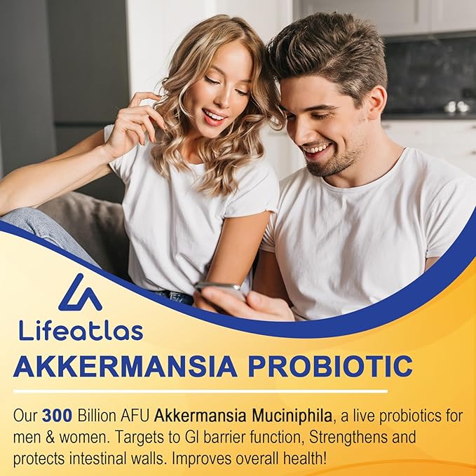 GLP-1 Supplement | 300 Billion AFU Akkermansia Muciniphila, Akkermansia Probiotic for Women Men, Akka Superbiotics for GLP-1 Production, Digestive, Gut, Immunity, Enhances Gut Lining Function, 60 Caps-SeraviaPure